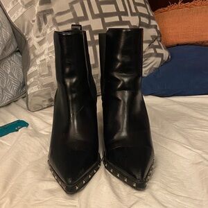 Charles David Black Ankle Booties with Studs